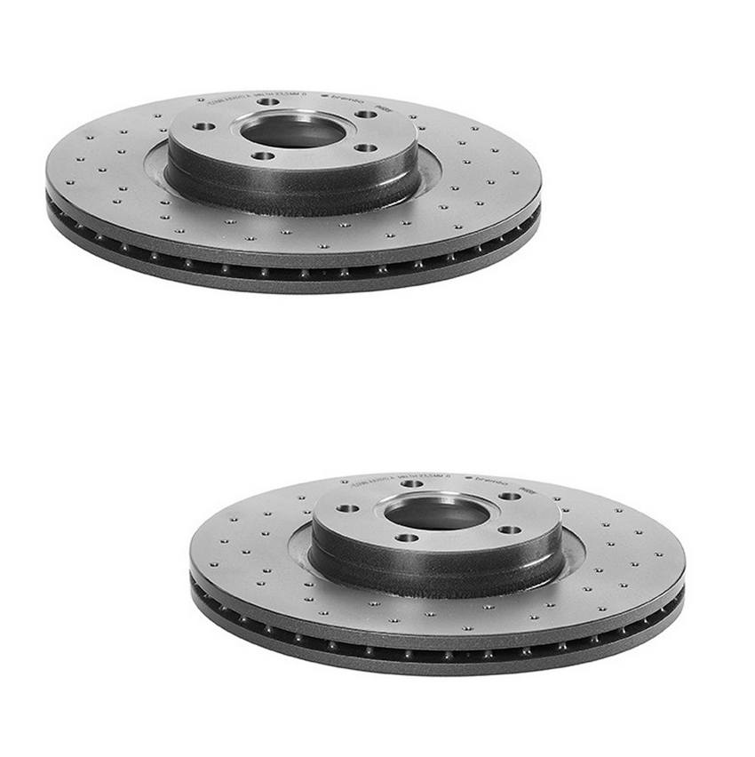 Volvo Disc Brake Pad and Rotor Kit - Front (300mm) (Xtra) (Ceramic) (ProACT) 30742030 - Akebono PROACT Ultra-Premium 4116504KIT